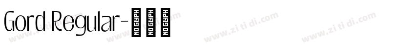 Gord Regular字体转换